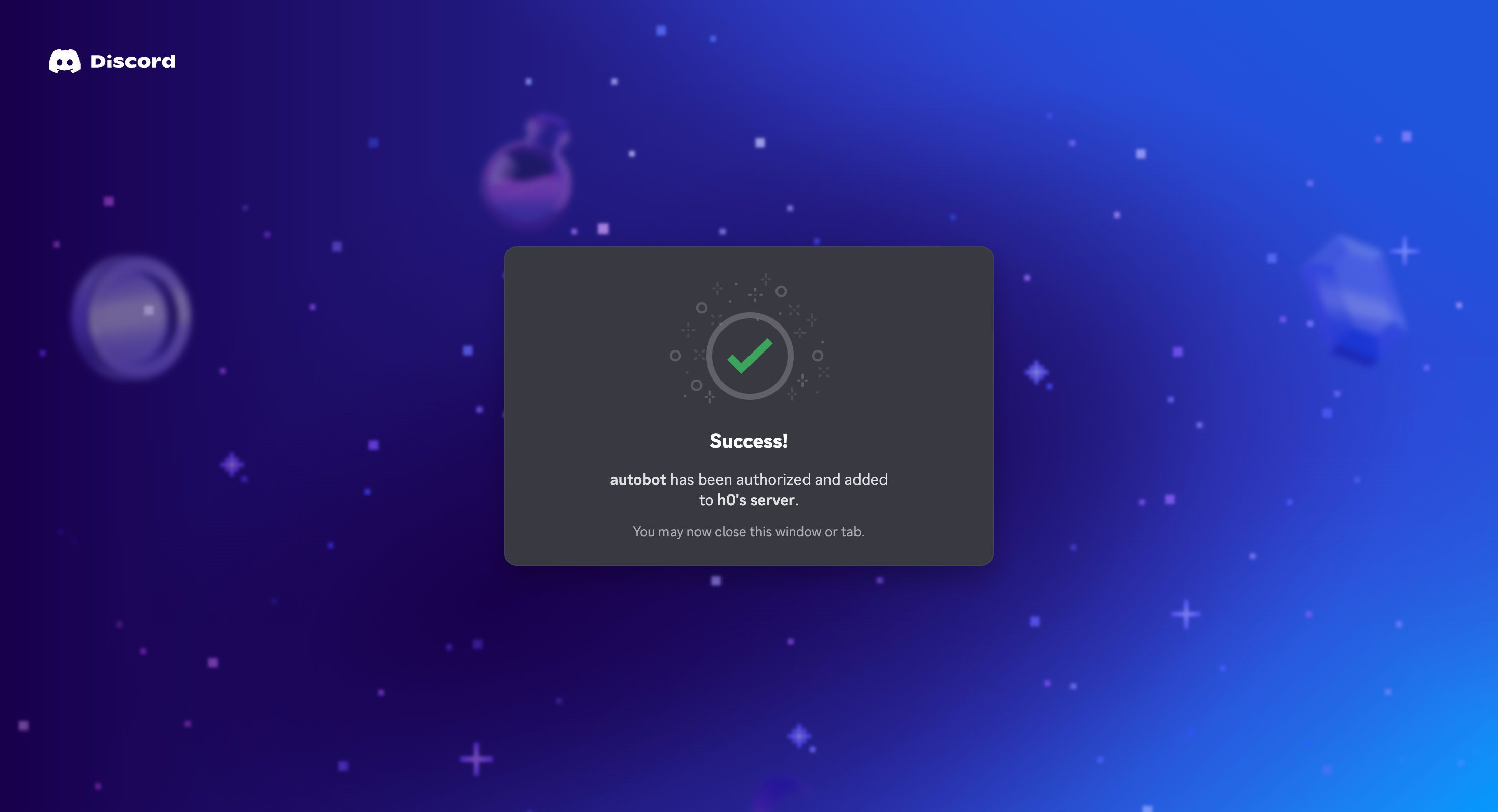 Install screen - Success